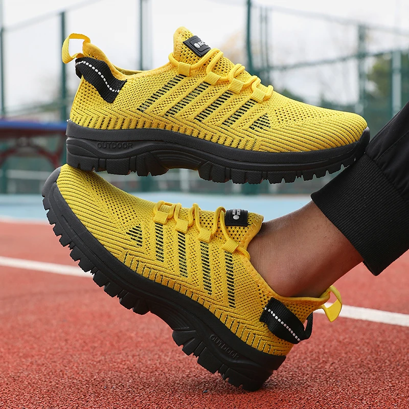 Männer Casual Schuhe Atmungsaktive Fly Woven Mesh Oberen Komfortable Outdoor Walking Radfahren Übung Schuhe für Männer Tenis Para Hombre