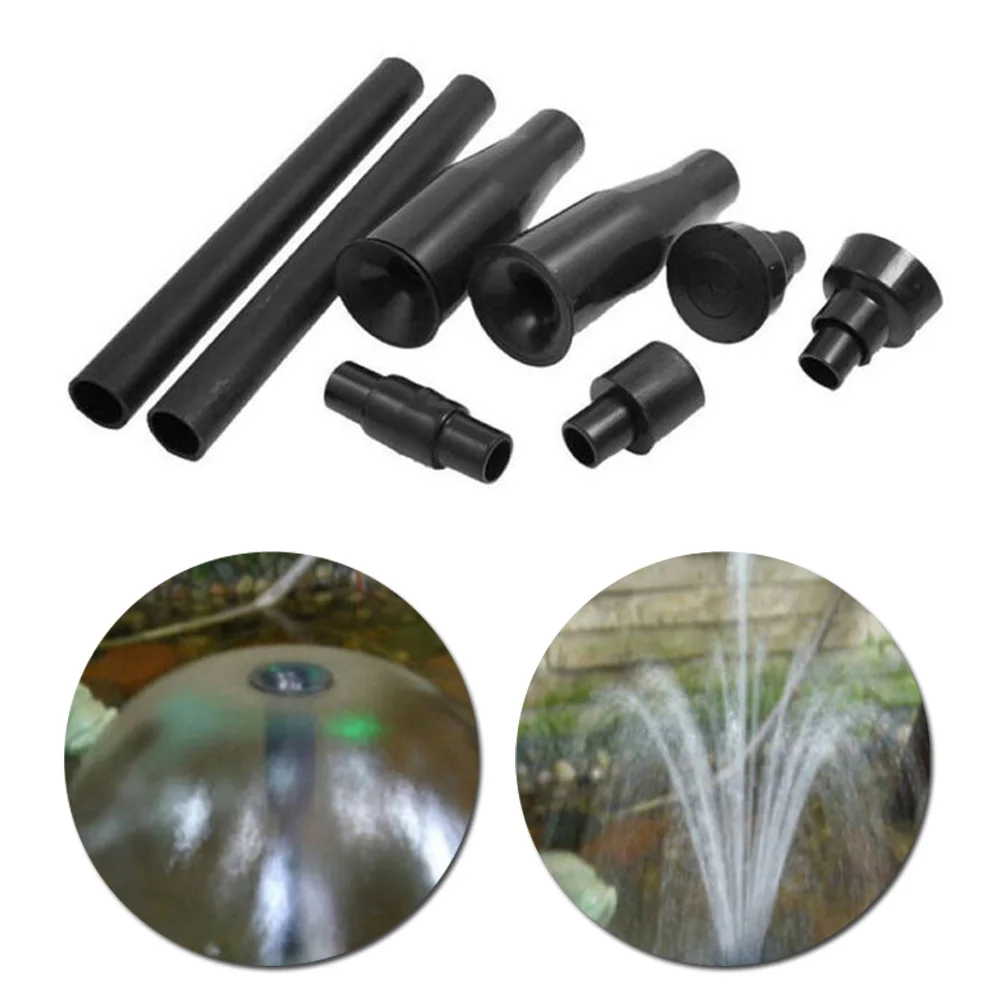 8Pcs Hause Multi-funktionale Garten Teiche Brunnen Kunststoff Düse Kopf 4 Verschiedene Düsen Für Pools Aquarien Fisch tanks Etc Image