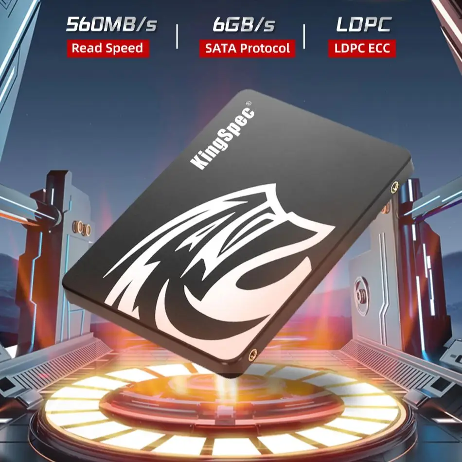 KingSpec SSD 120 GB 240 GB 480 GB 1 TB SSD SATA SATAIII 128 GB 256 GB 512 GB SSD HDD 2,5 Zoll Festplatte Internes Solid-State-Laufwerk für PC Image