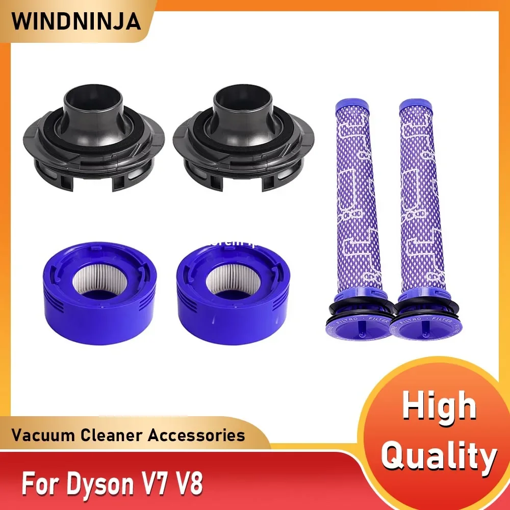 Hintere Motorabdeckung, Hepa-Filter, Nachfilter für Dyson V7 V8 Akku-Staubsauger, Vorfilter und HEPA-Nachfilter-Set Image