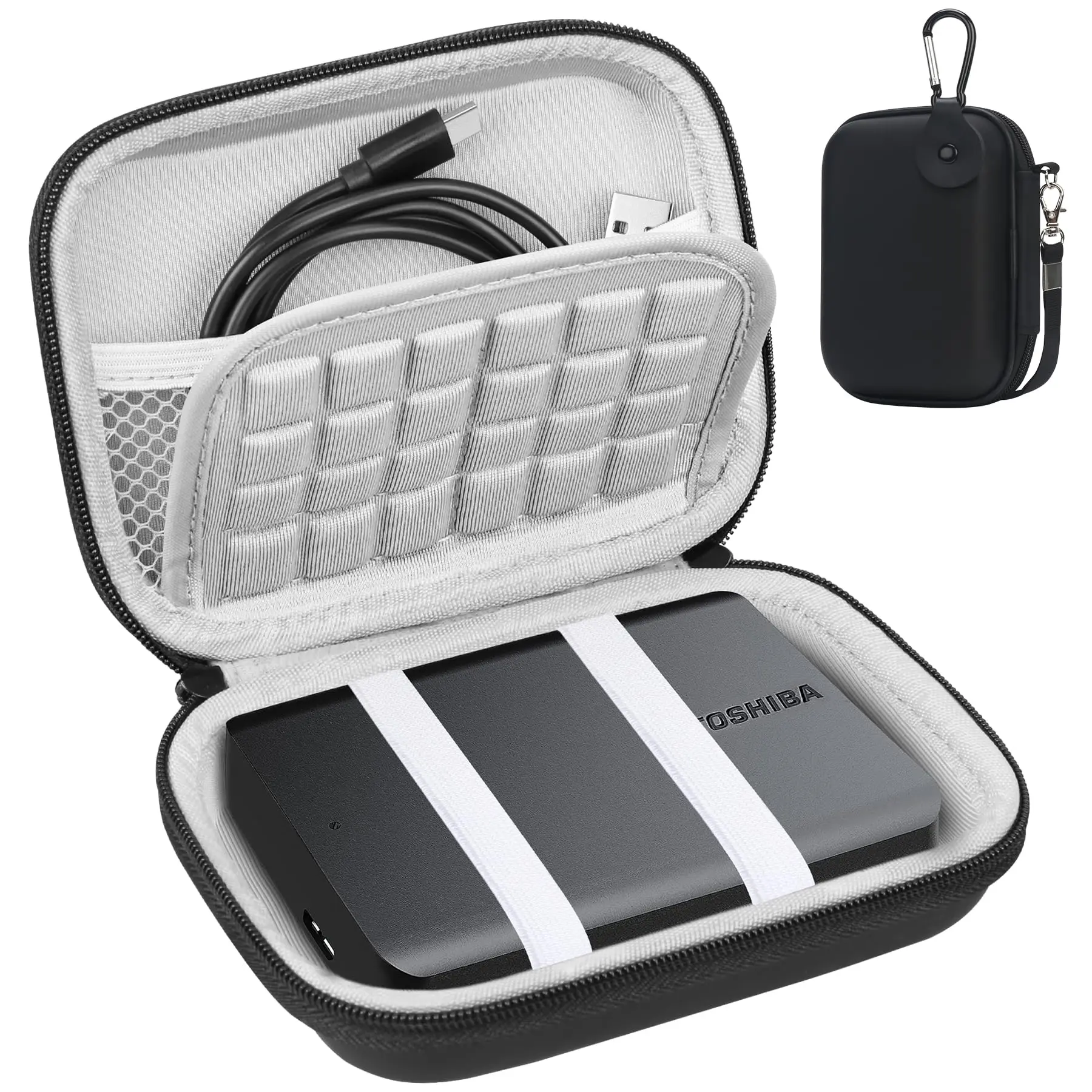 Festplatten-Tragetasche für Toshiba Canvio Basics/Canvio Flex/Advance/Gaming Tragbare externe Festplatte 1 TB 2 TB 3 TB 4 TB Image