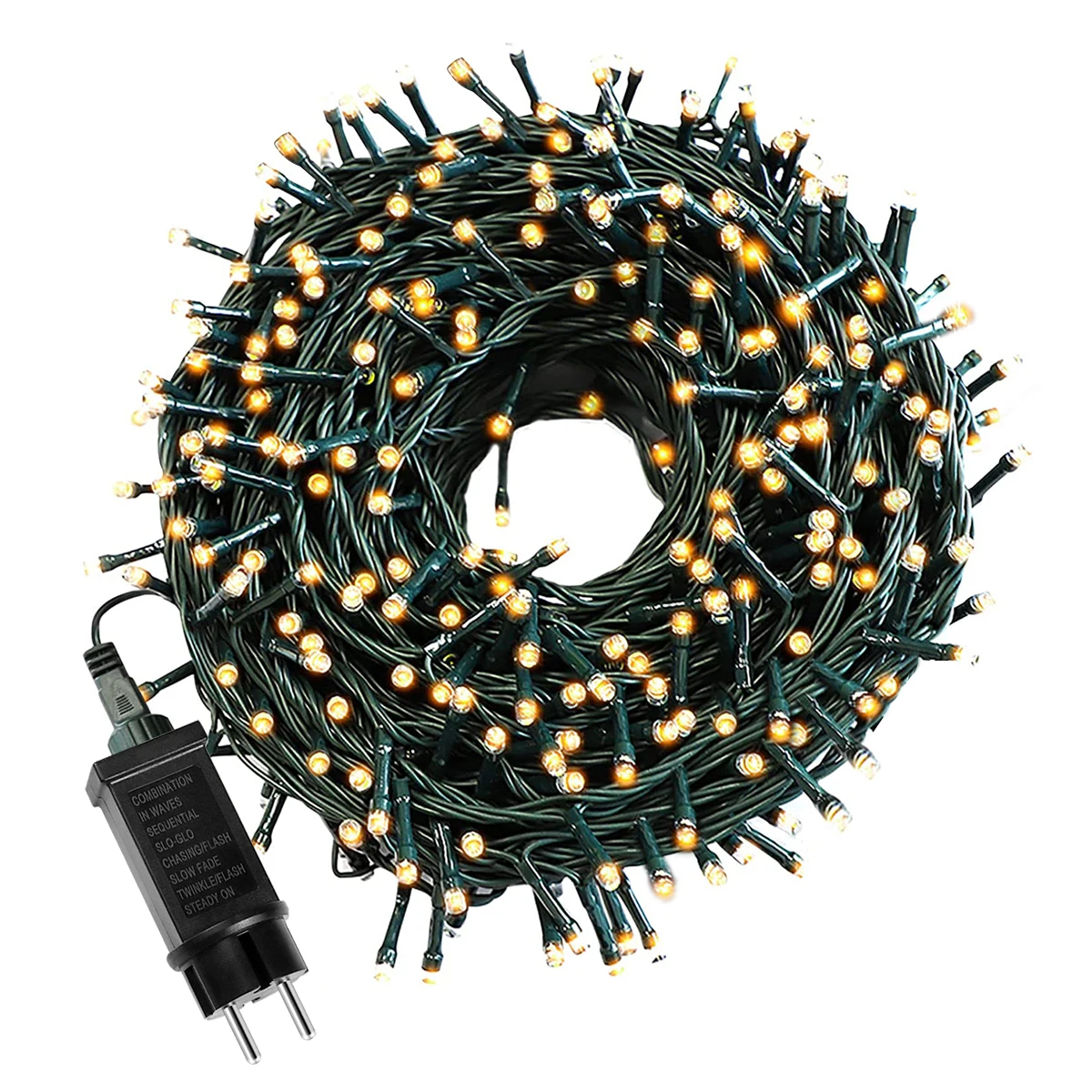 Wasserdichte Weihnachtsbaum-LED-Lichterkette, 24 V, EU-Stecker/US-Stecker/Solar-Lichterkette, LED-Girlande, für die Dekoration von Gartenräumen im Freien