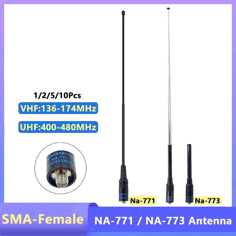 Na 771 Antenne 773 Nagoya Gain Antenne VHF/UHF SMA Buchse Für Quansheng UV K5 UV K6 Baofeng DM 1701 Walkie Talkie UV 82 Ham Radio Image