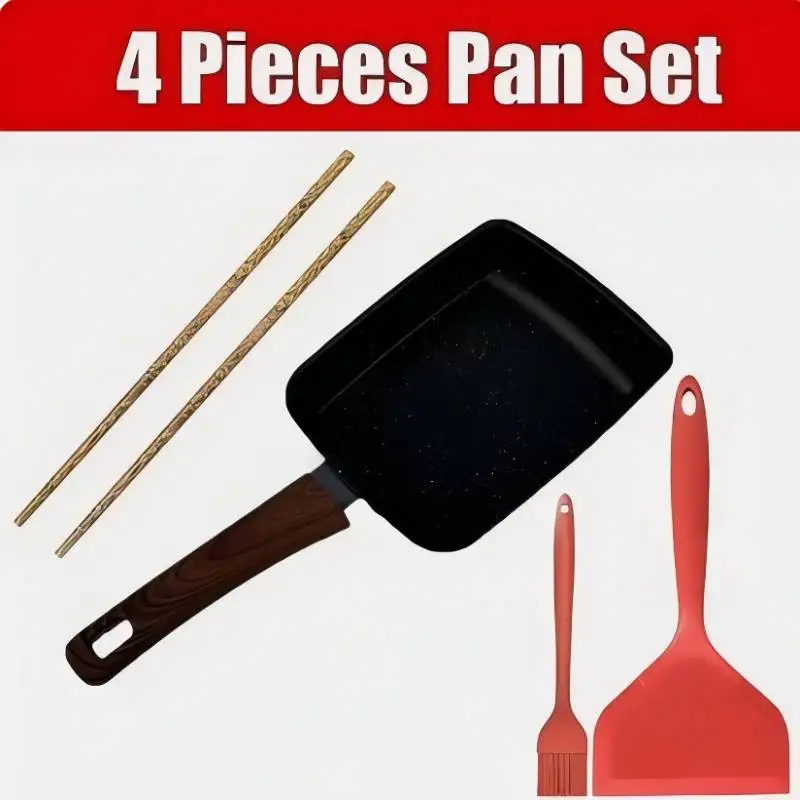 Tamagoyaki japanische Omelett pfanne Antihaft-Eier pfanne Pfanne Rechteck Tamago Pfanne kleine Ei Bratpfanne mit Kochute nsilien Image