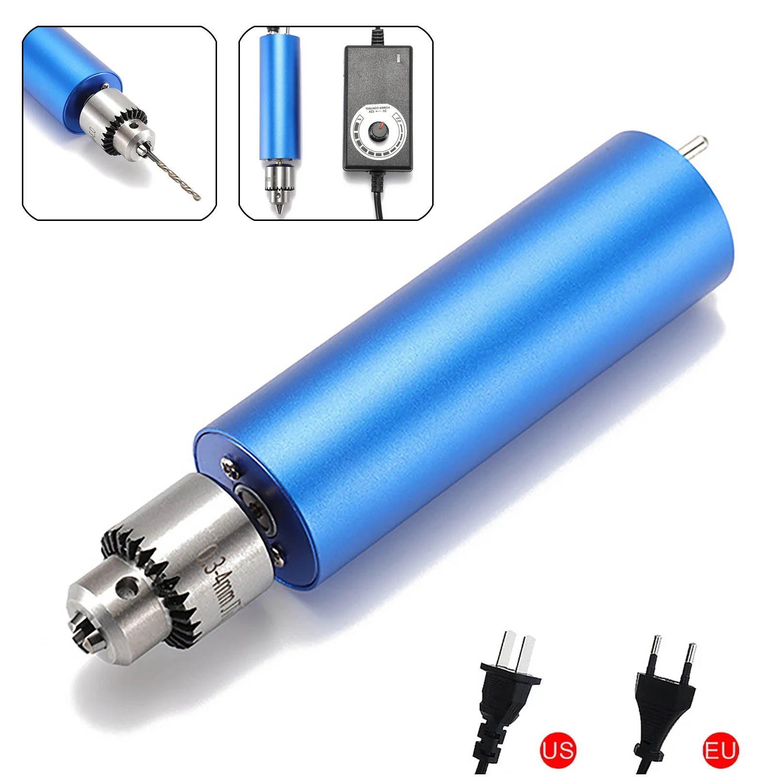 Handheld Mini elektrische Handbohrmaschine Metallschleifer 13000 U/min Stufenlos Geschwindigkeit einstellbar Multifunktionale Holz Polieren Gravur Image