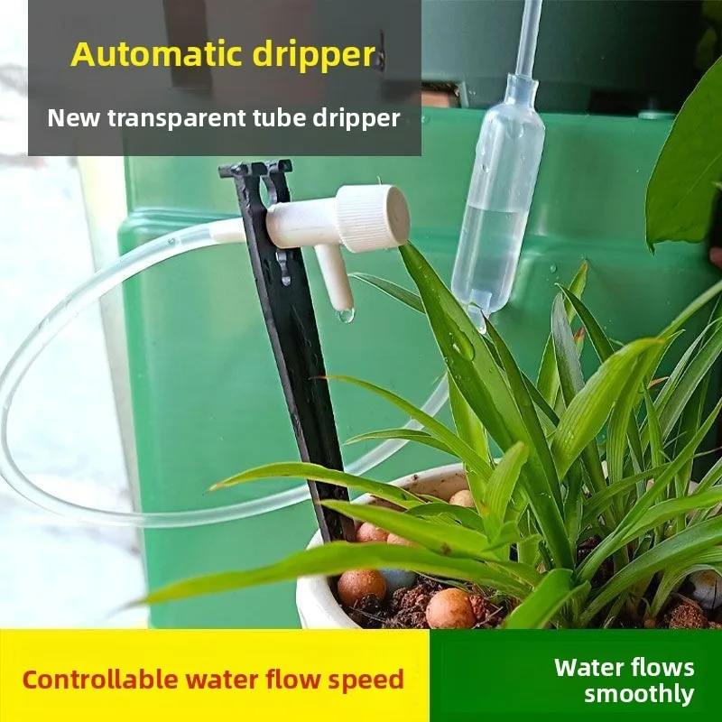 Garten-Tropfbewässerungsset mit Regulierventil, Bewässerungsgerät für Topfpflanzen, 4/7mm Schlauch, wassersparender Mikro-Tropfer für Gewächshäuser Image