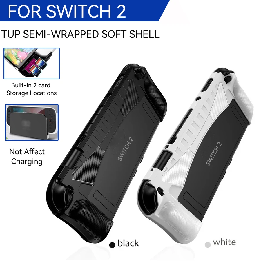 Verbesserte Schutzhülle für 2025 Switch 2, ergonomische und komfortable TPU-Griffschale, für NS Switch 2 Handheld-Schutzhülle Gaming-Zubehör Image