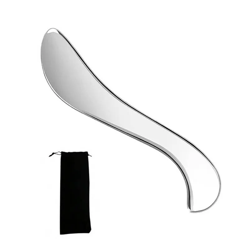 Edelstahl Gua Sha Muskel Faszien Schaber Werkzeug Haut Schaben Massage Werkzeug Für Körper Zurück Arm Bein Massage Pflege Image