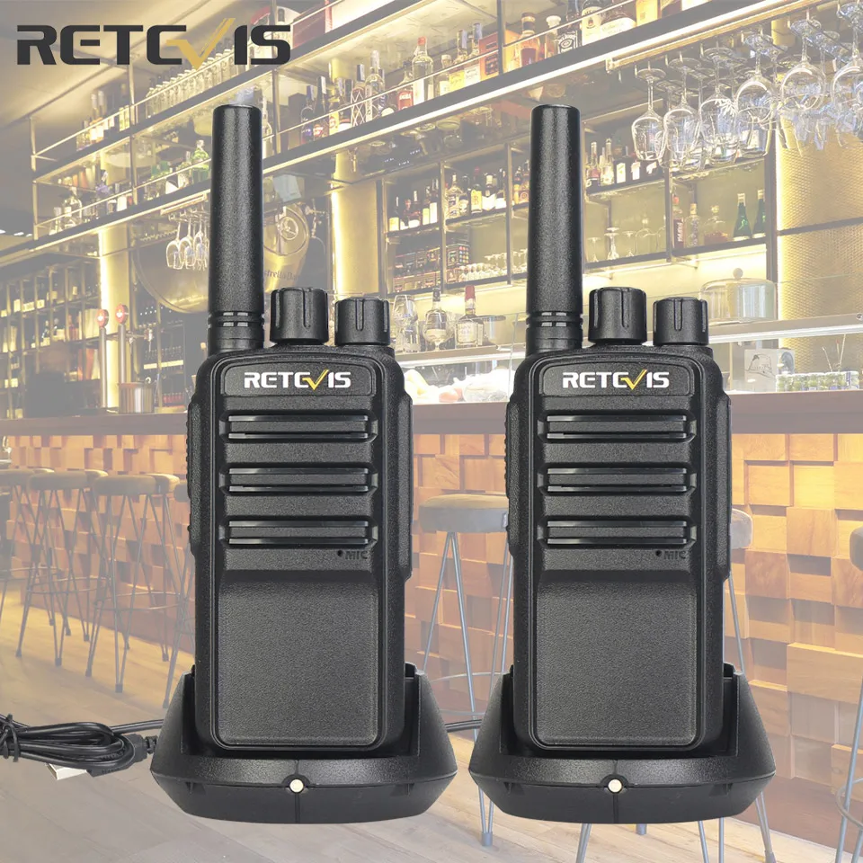 Retevis NR610 Walkie Talkie AI Rauschunterdrückung Zwei-Wege-Radiosender Typ-C-Ladegerät Tragbare Walkie-Talkies für KTV-Fabrik Image