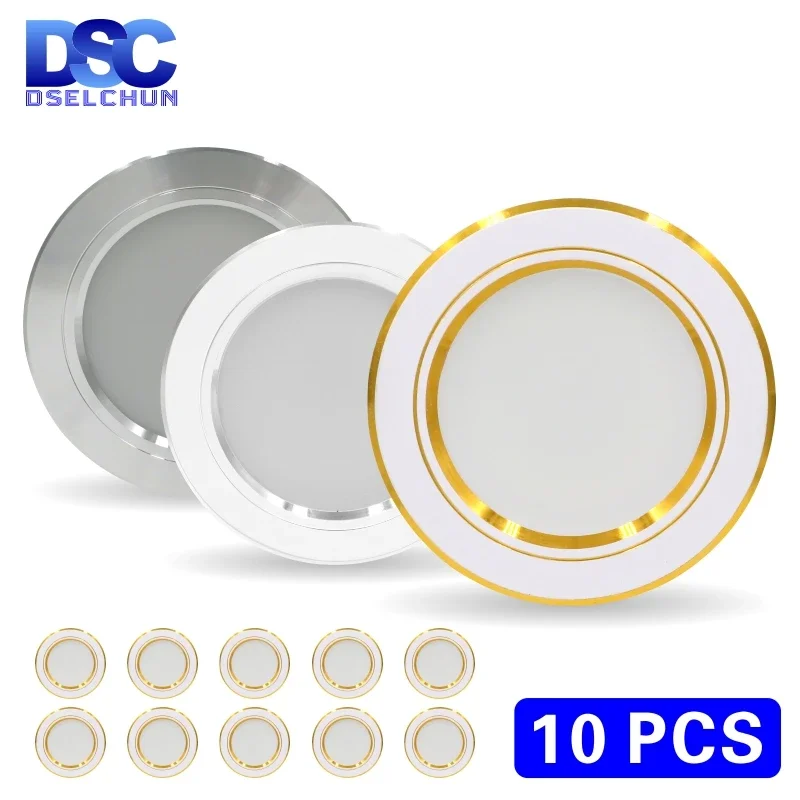 10 teile/los Led Downlight 220 v Decke Licht 5 W 9 W 12 W Einbau unten licht Runde Led-Panel Licht 15 W 18 W Scheinwerfer Innen Beleuchtung