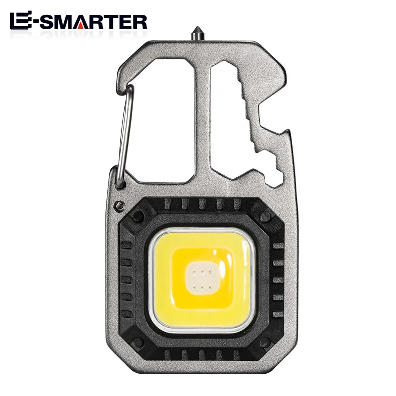 Wiederaufladbare Mini-LED-Taschenlampe, kleiner Schlüsselanhänger, Schraubendreher, Schraubenschlüsselfunktion, tragbare Taschenlampe, starke magnetische Adsorptionslampe Image