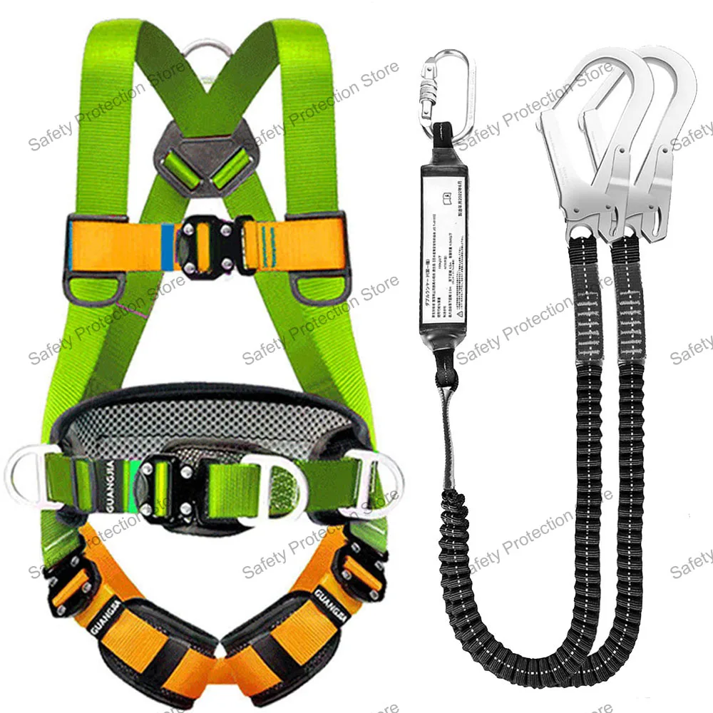 Höhenarbeits-Sicherheitsgurt Ganzkörper-Fünf-Punkt-Sicherheitsgurt Outdoor-Klettertraining Bau-Schutzausrüstung Image