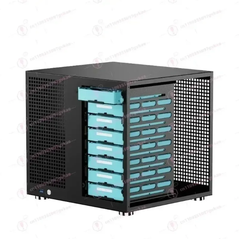 Sagittarius 8-Bay-NAS-Gehäuse mit ATX-Netzteil, MATX-Motherboard, PCIE in voller Höhe, 21,8 l Image