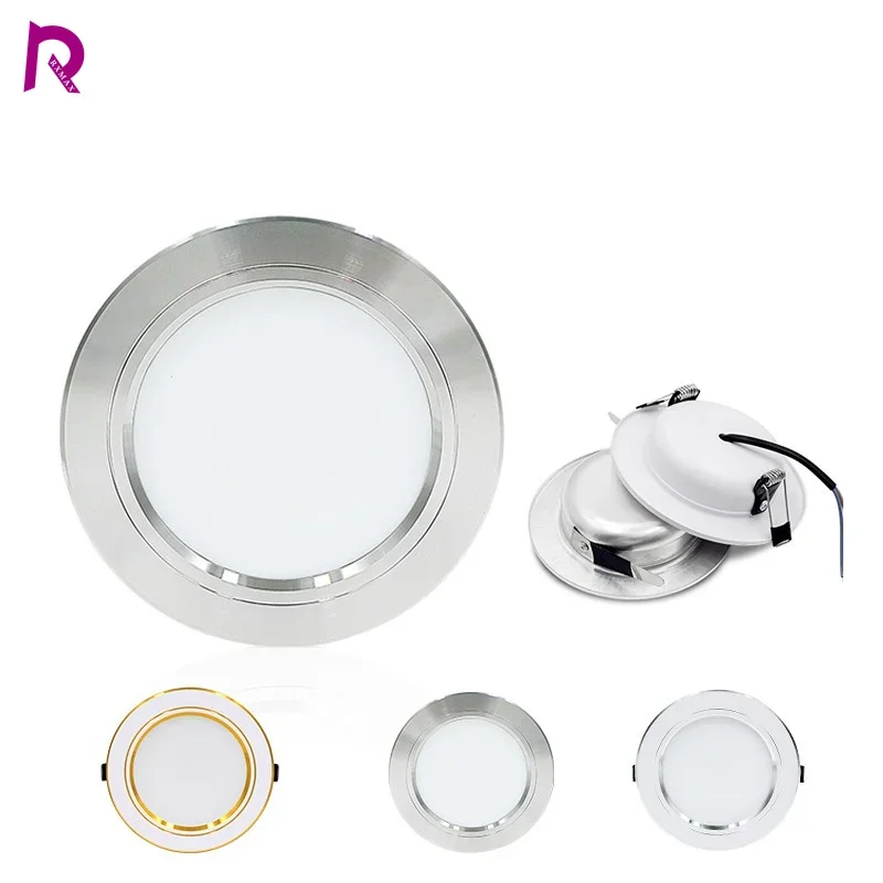 LED Downlight AC110V 220V Ultra-Dünne 5W 9W 12W 15W 18W DC12V 24V Led Decke Licht Einbau Downlights Runde Led-Panel Licht Image