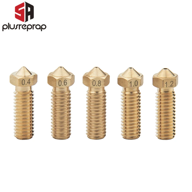 1/10 PCS Volcano Messing Düse 0,2 0,4 0,5 0,6 0,8 1,0 1,2mm Optional für 3D Drucker 1,75mm Filament sidewinder X1 Anycubic Vyper Image