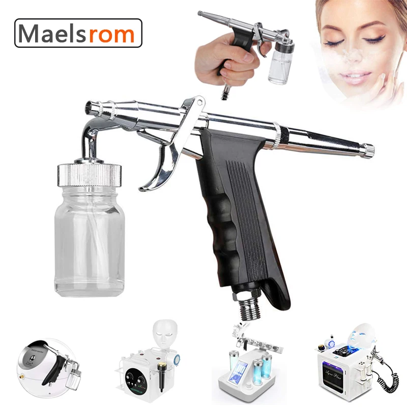 Professionelle Wasser Sauerstoff Maschine Jet Spritzpistole Kit Hautpflege Gesichts Feuchtigkeitsspendende Reinigung Poren Bleaching Sauna Spa Schönheit Hause Image