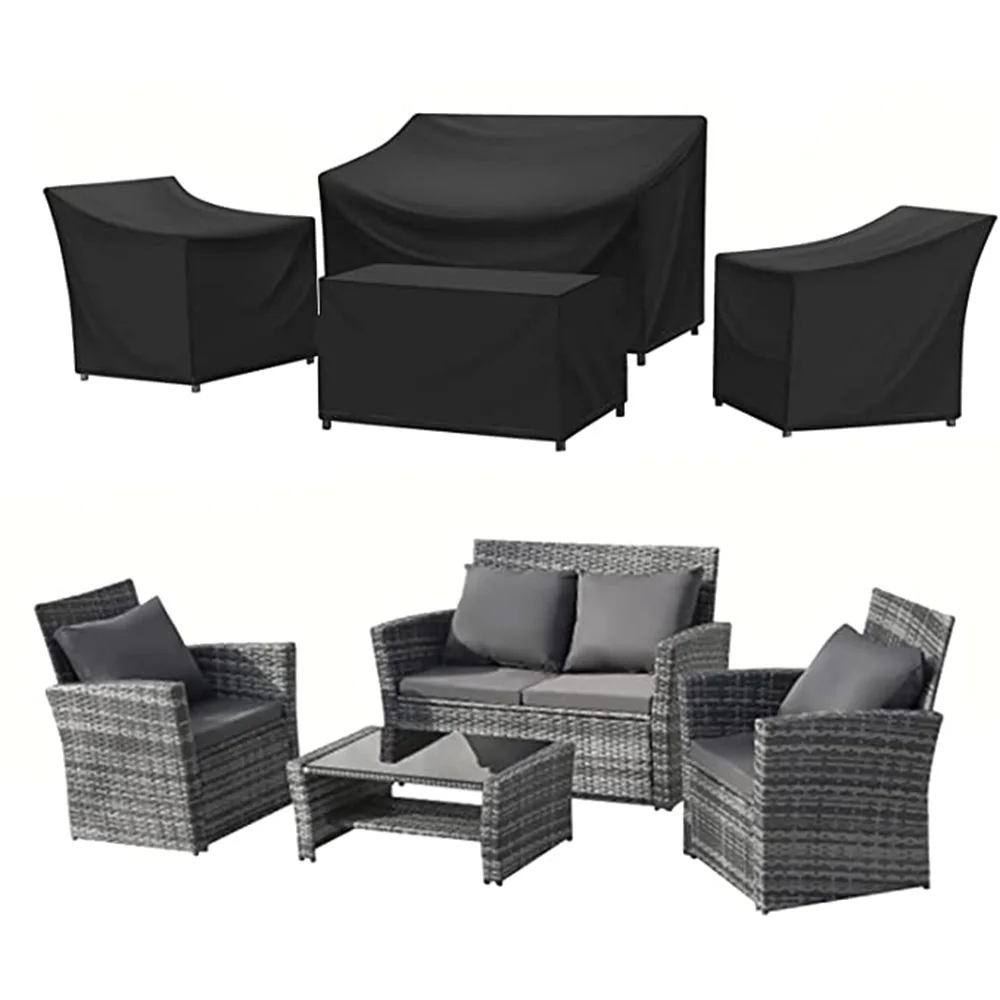 4 stück Glyzinien Lane Terrasse Möbel Abdeckung, Wasserdicht und Heavy Duty Garten Möbel Abdeckung Set Wasserdicht