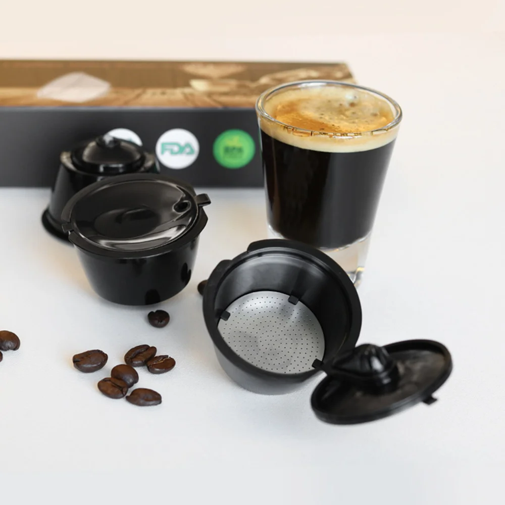 Wiederverwendbare Kaffeekapseln für Dolce Gusto, nachfüllbare Filter, Crema Espresso-Kapseln, Tasse, Küchenwerkzeug Image