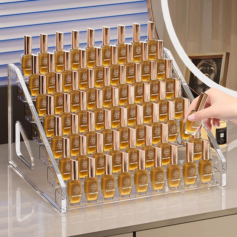 3/4/5/6/7 Schichten Acryl Nagellack Display Organizer UV Gel Regal Schnell Installieren Kosmetik Rack Schmuck Ständer Maniküre Lagerung Image