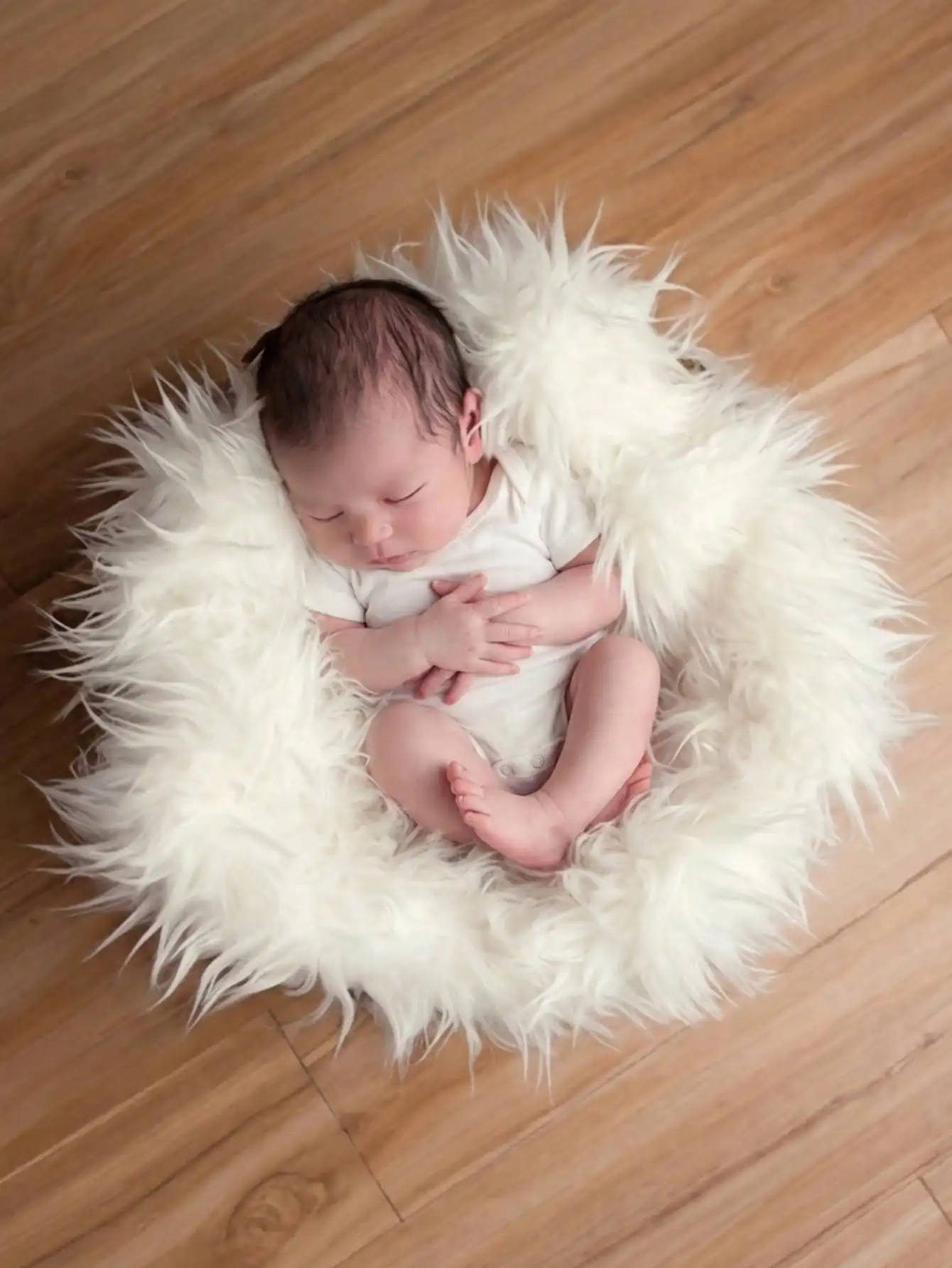 Kunstfell Neugeborenen-Fotografie-Requisiten Decke Künstliche Wolle Flauschiger Weicher Hintergrund-Teppich Baby-Foto-Requisite Fotografia Flokati Image