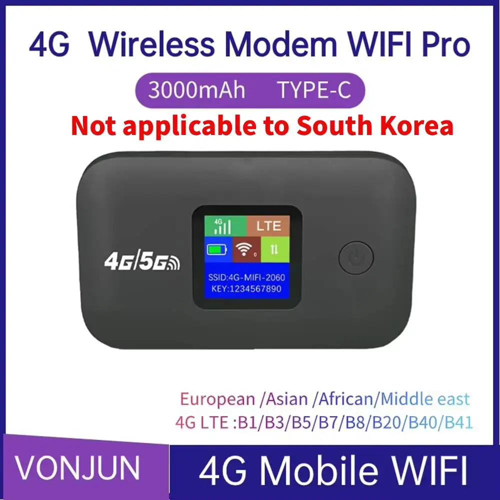 4G Mobiler WLAN-Router 150 Mbit/s 4G LTE WLAN-Router Tragbarer Pocket-MiFi-Modem Mobiler WLAN-Hotspot mit SIM-Kartensteckplatz Image