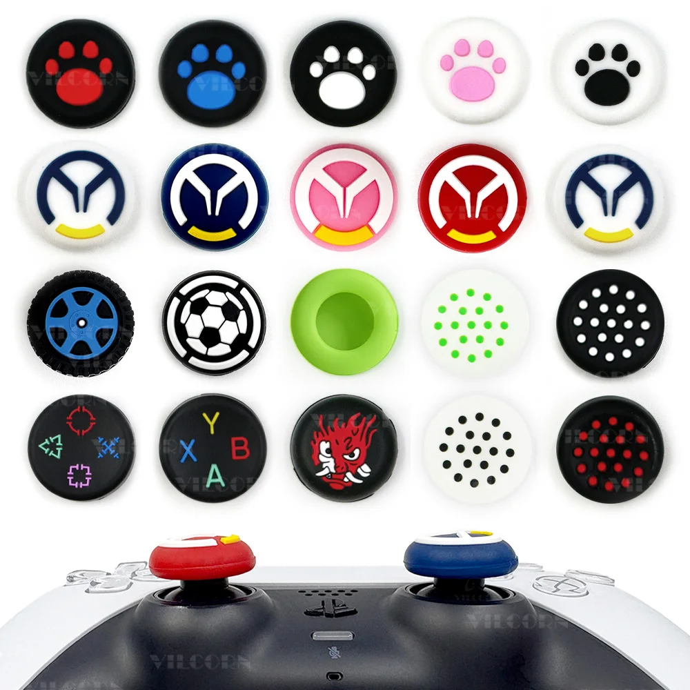 Analoger Joystick Daumengriff-Kappen für Switch 2 Joycon Silikon-Gummi-Joystick-Schutzkappen für PS5 PS4 XBOX