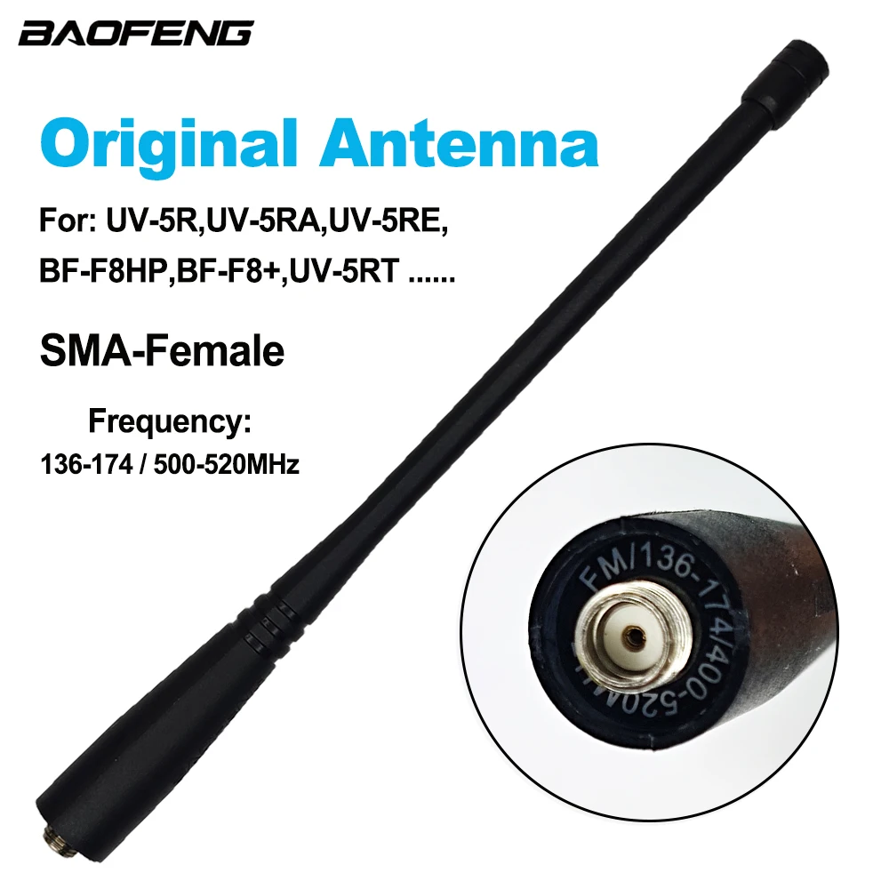 BAOFENG UV-5R Walkie Talkie Antenne Original SMA-Buchse 136-174/400-520 MHz für UV5R UV-5RA UV-5RE BF-F8HP BF-F8+ UV-5RT Radios Image