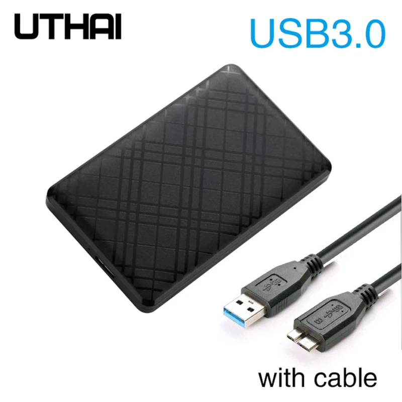T43 Gehäuse HD Externo USB 3 0 für 2,5 Zoll SATA2 3 Festplattenbox Mobiles Festplattengehäuse mit Kabelunterstützung 6 TB Hochgeschwindigkeits-HDD-Gehäuse Image