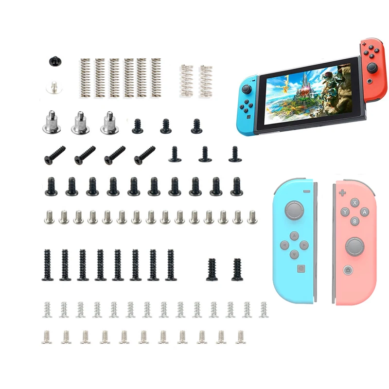 Schraubensatz für Switch-Konsole: Komplettes Ersatz-Set mit Federn und Werkzeug für Joy-Con Reparatur Image