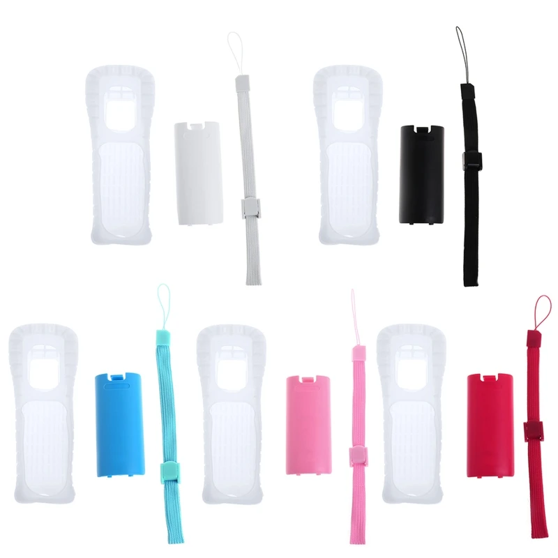 Für Wii Fernbedienung für Fall, Ersatz Remote Game Controller Abdeckung Silikon für Fall und Armband für Wii Image