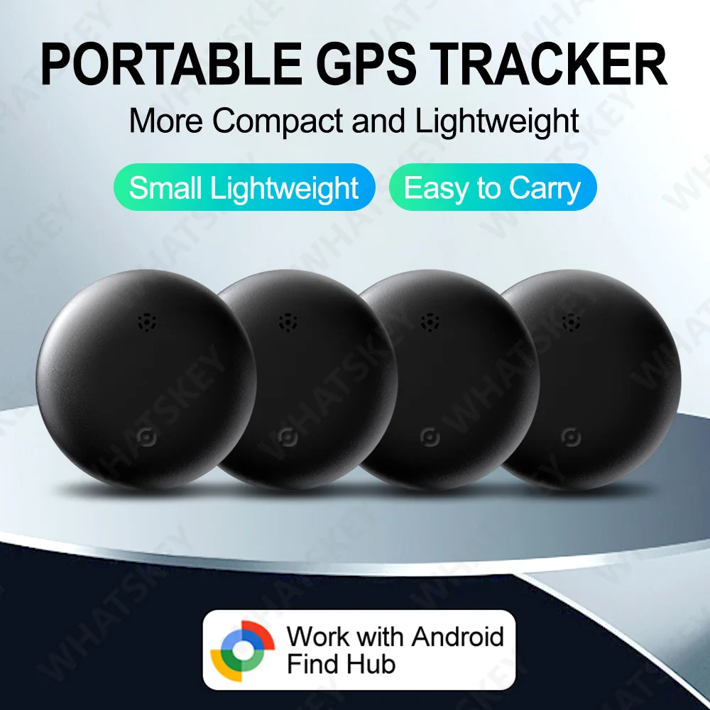 1–4er-Pack schwarzes Smart-Tag (nur Android), funktioniert mit Google Find Hub App GPS, globale Positionierung, Smart-Tracker für Schlüsseltasche, Auto-Geldbörse Image