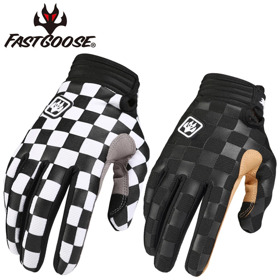 FASTGOOSE Retro Fahrer Motocross Racing Handschuhe Moto BMX ATV MTB Off Road Motorrad Mountainbike Handschuhe Radfahren Competitio Handschuh Image