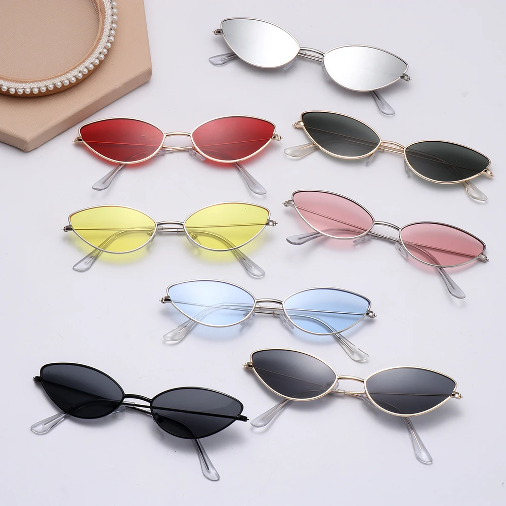 Nette Sexy Cat Eye Sonnenbrille Frauen Retro Kleine Schwarz Rot Rosa Cateye Sonnenbrille Weiblich Vintage UV400 Shades Brille Image