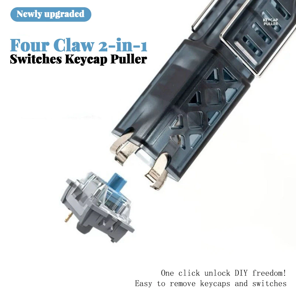 NEU 2 in 1 Schalter Puller Tastenkappenabzieher Maßgeschneiderter Hot-Swap-Schaft Tastenkappenentferner für mechanische Tastaturen Zubehör DIY Kit Image