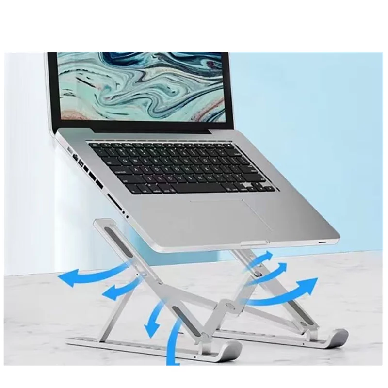 Faltbarer Laptop-Ständer, verstellbar, tragbar, Notebook-Halterung, Stützbasis, ABS-Halter für MacBook Air Pro, Zubehör, praktisch Image