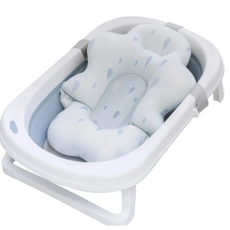 Baby-Badematte Neugeborenen-Badewannensitz Baby-Badewanne Rutschfeste Unterlage Sicherheits-Badewannenstütze Weiche Komfort-Körperkissen-Matte Image