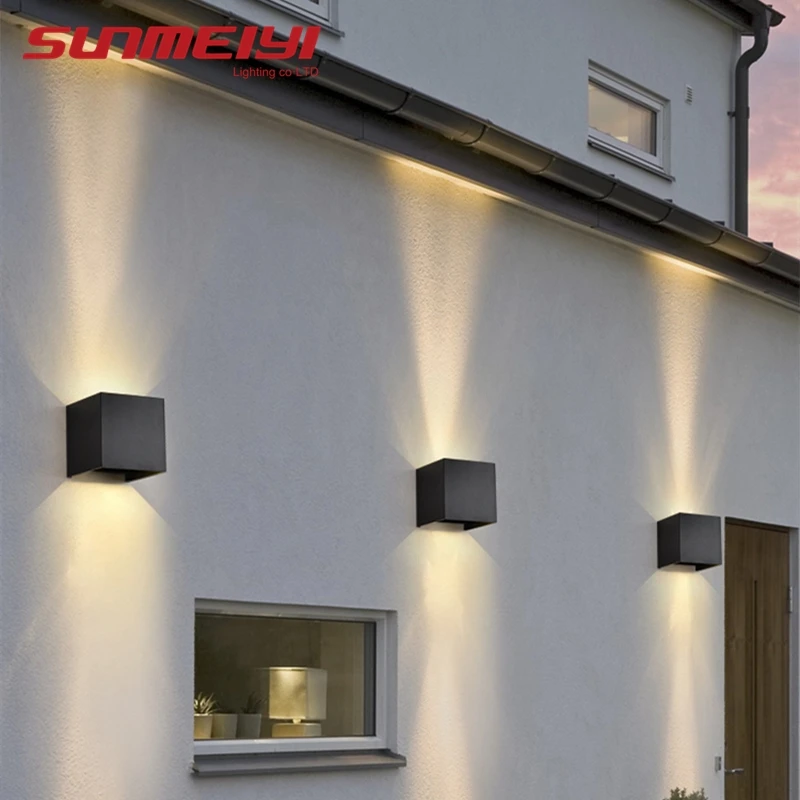 SUNMEIYI 12W LED Wandleuchte Im Freien Wasserdichte IP65 Veranda Garten Wandleuchte Wandleuchte Balkon Terrasse Dekoration Beleuchtung Lampe