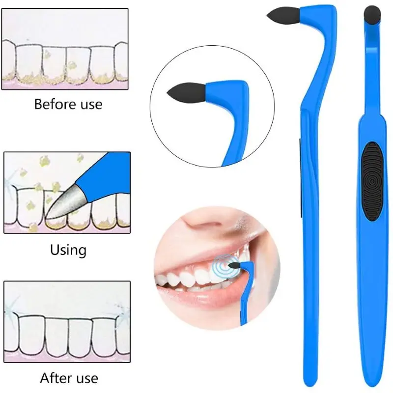 Manuelle Zahnflecken entfernen Zahnstein/Tee/Rauchflecken Interdentalbürste Powerfree-Bedienung Kieferorthopädische Zahnbürste Mundpflegewerkzeug Image
