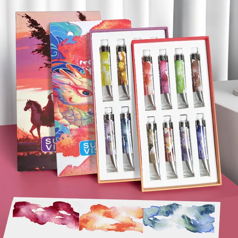 Super Vision 2026 Neue mehrschichtige Aquarell-Farbtube, speziell neuer Farbkünstler, professionelles Kunstzubehör Image