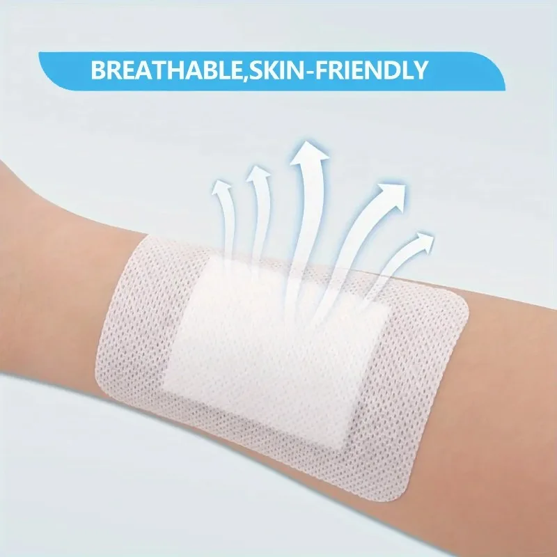 50 Stück 6*7cm Großes Medizinisches Klebeband, Vliesstoff-Pflaster, Leicht Abreißbar, Schutzausrüstung, Anwendung Image