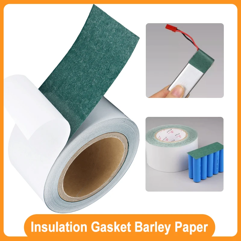 Grüne Isolierdichtung, Gerstenpapier, Breite 25 mm ~ 500 mm, für 18650 21700 Li-Ionen-Akku, selbstklebend, Angelband, isolierte Pads Image