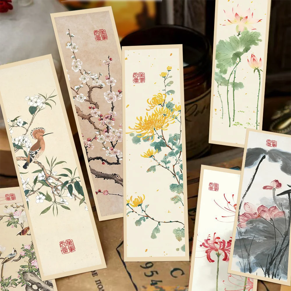 30 stücke Chinesische malerei stil lesezeichen Chinesische tinte malerei lesen buch seite buch kennzeichnung notizbuch kennzeichnung student schreibwaren