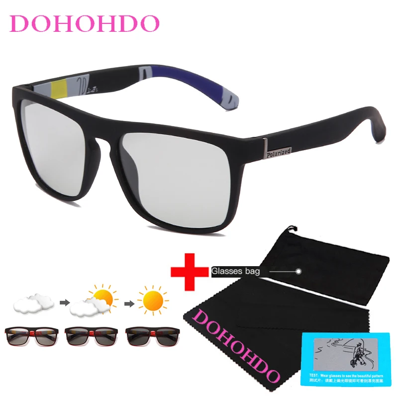 DOHOHDO Photochrome Sonnenbrille Männer 2022 Neue Klassische Luxus Polarisierte Marke Designer Männer Sonnenbrille Mode Retro Gafas De Sol Image