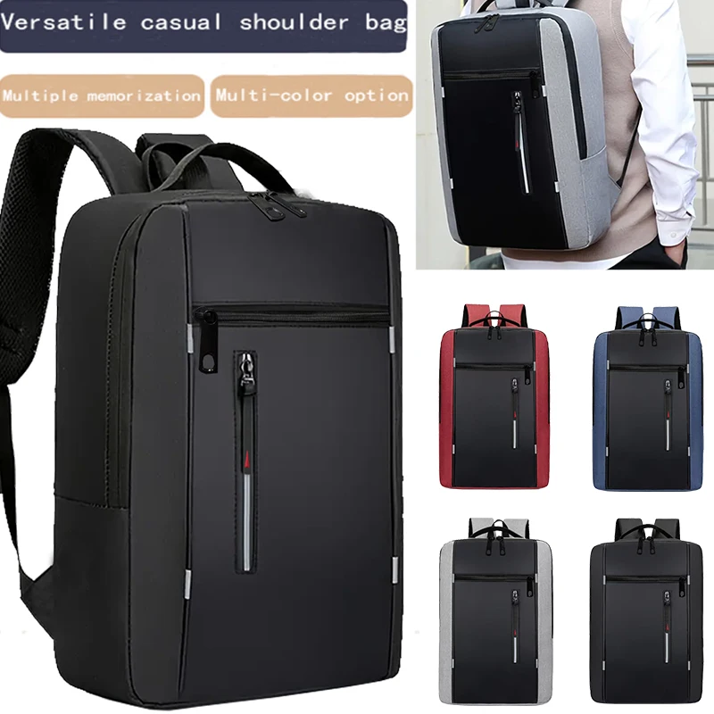 Modischer Business-Laptop-Rucksack, große Kapazität, stoßfest, Computertasche, lässig, Büro, Reisen, Umhängetasche für die Arbeit Image