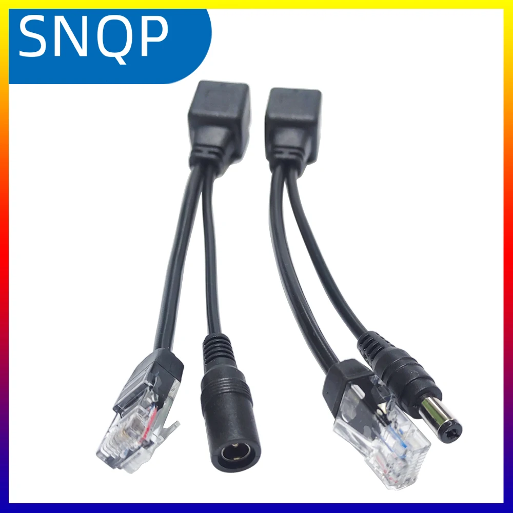 Heißes POE-Kabel, passives Power-Over-Ethernet-Adapterkabel, POE-Splitter, Injektor, Netzteilmodul, 12–48 V, für IP-Kamera Image