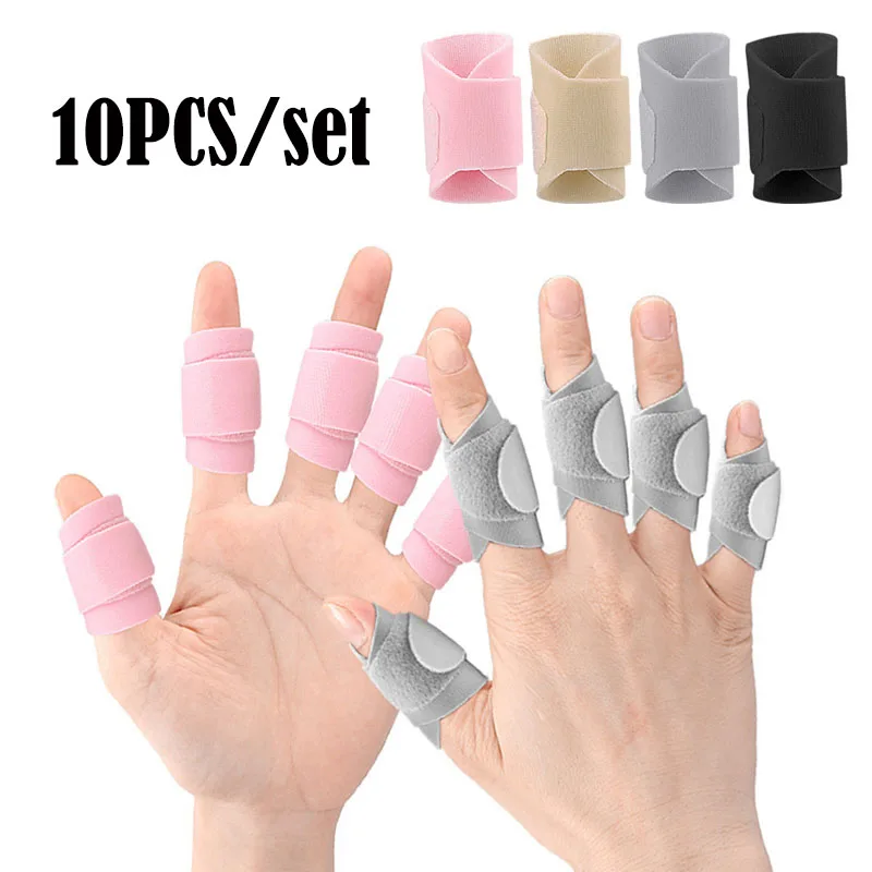 10PCS Einstellbare Finger Schiene Finger Brace Für Schützen Finger Richt Corrector Arthritis Schmerzen Relief Wiederverwendbare Finger Image