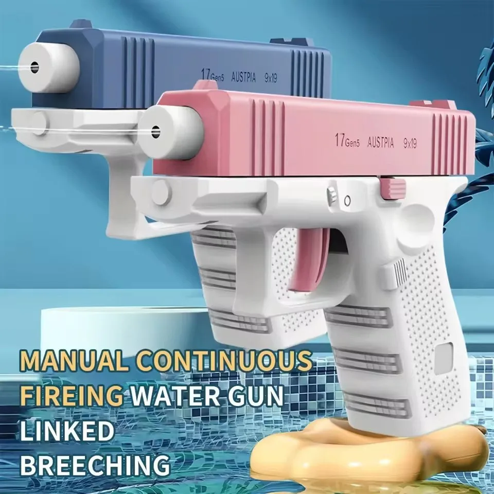 Sommer Mini Wasser Pistole Nicht Elektrische Pistole Hochdruck Voll Automatische Schießen Wasser Strand Spielzeug Pistole Für Kinder Junge Mädchen erwachsene Image