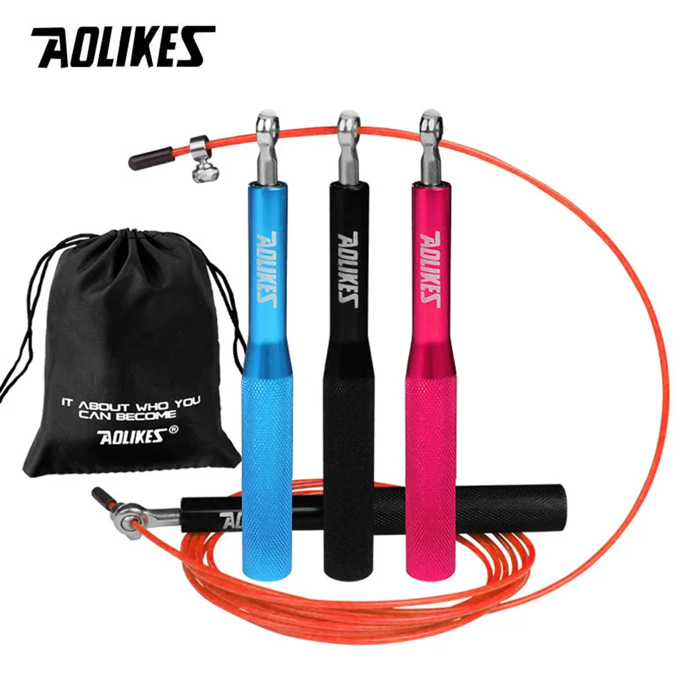 Aolikes Crossfit Springseil verstellbares Springseil Training Aluminium Springseil Fitness Speed Skip Training Boxen mma Image