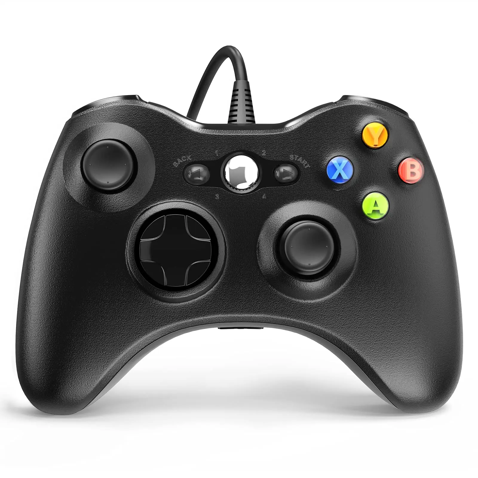 Kabelgebundenes Gamepad für Xbox 360-Game-Controller mit Dual-Vibration Turbo, kompatibel mit Xbox 360/360 Slim und PC-Fenster-Joystick Image