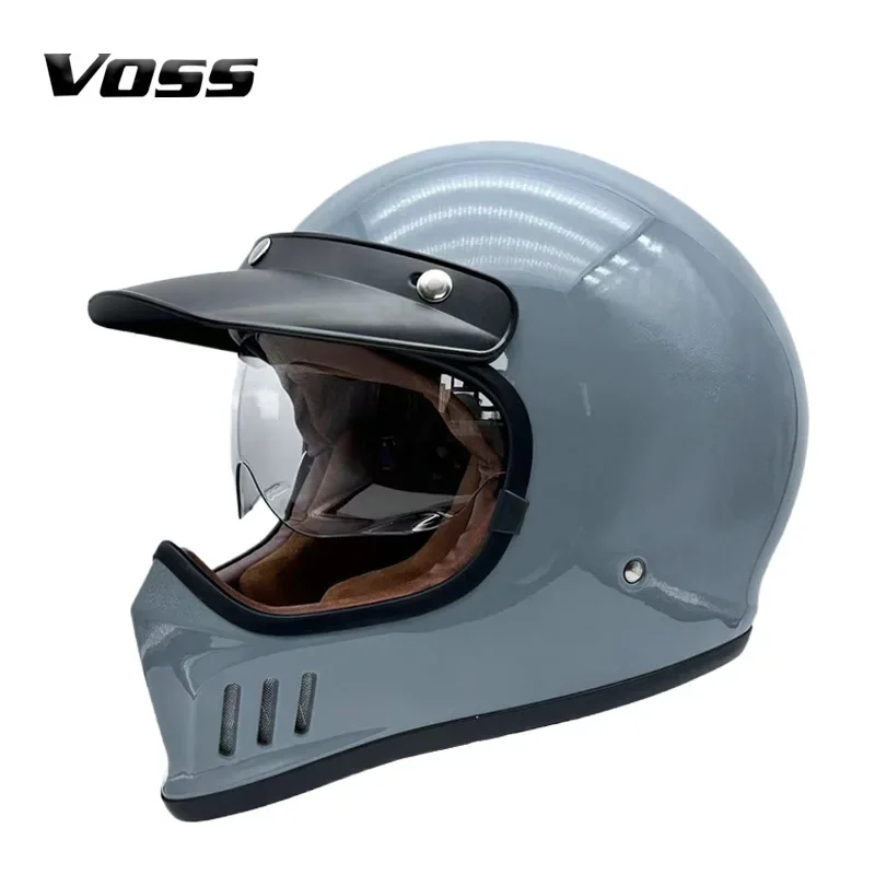 Motorrad Helm Full Face Casco Moto Helm Vintage Chopper Retro Helm Capacete de Motocicleta Image